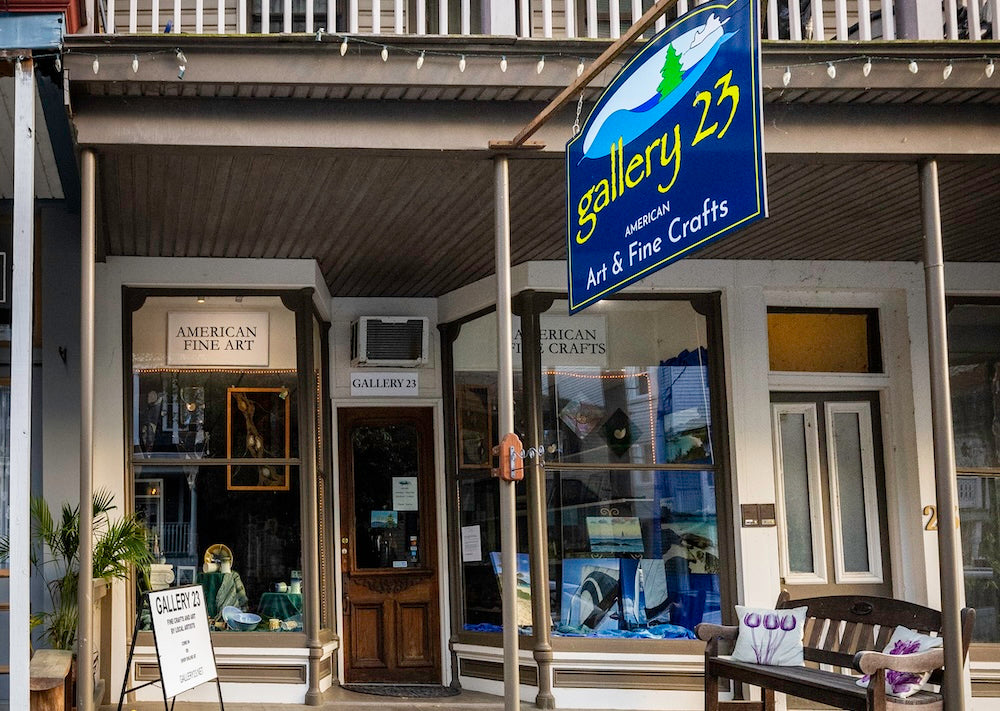 Gallery23 Storefront with fine art in windows